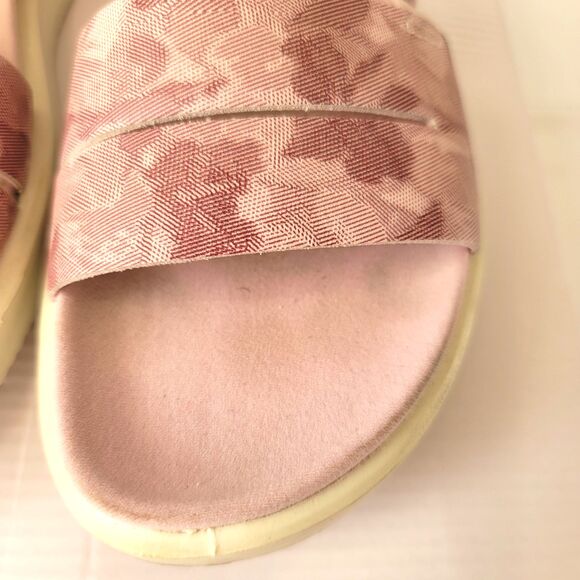 ECCO Women's Yuma Two Strap Sandal Violet Ice Size 8 Pink Floral Elastic Comfort - Picture 7 of 15
